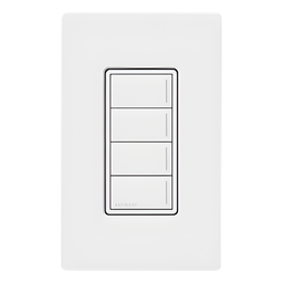 Botonera Lutron RRSTHN4BWH RadioRA 3 Sunnata 4 botones