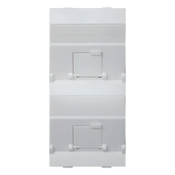 Placa de pared Simon SMFP2KEYA 2 RJ45 keystone blanco