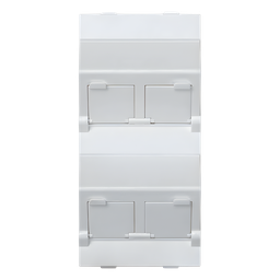 Placa de pared Simon SM-FP-4-KEYA 4 RJ45 keystone blanco