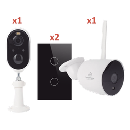 Kit 2 cámaras WiFi y 2 apagadores SmartHome SH2CAM2SK