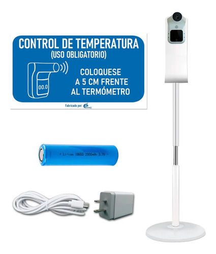 (Kit K20) Termometro Automatico con Soporte Blanco