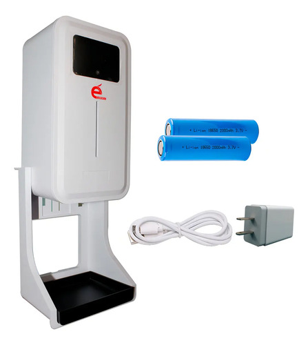 (Kit RA02) Dispensador Gel y Termometro con Pilas + Letrero