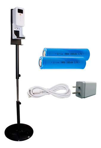 (Kit RA002) Termometro y Dispensador Automático con Soporte Negro