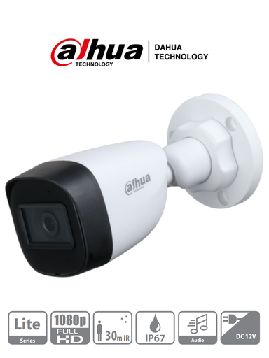 Camara Bullet 1080p Dahua Micrófono Integrado / Lente 2.8mm