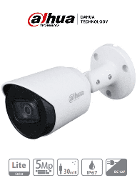 Camara Dahua Bullet de 5 Megapixeles/ Lente 2.8 mm/ 111 Grados de Apertura/ Metalica