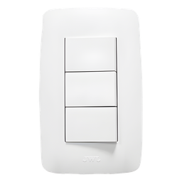 Apagador triple JWJ JTL-B72-09 10A 127V blanco