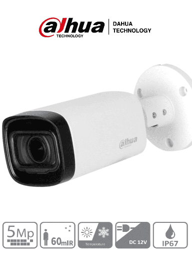 Camara Dahua HAC-HFW1500R-Z-IRE6 Bullet de 5 MP/ Lente Motorizado de 2.7 a 12 mm