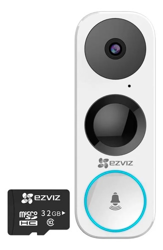 (EZVIZ) Timbre IP Wi-Fi (DoorBell) / Cámara Integrada de 3 MP + Micro SD 32 GB