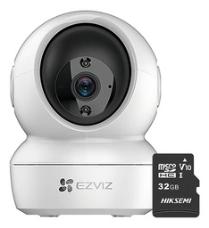 Kit Cámara De Seguridad Ezviz Modelo C6n-PLUS-32 Almacenamiento Microsd 32GB, Wireless Inalambrica 2mp Visión Nocturna Incluida Con Movimiento Ptz C6N Y Audio Bidireccional