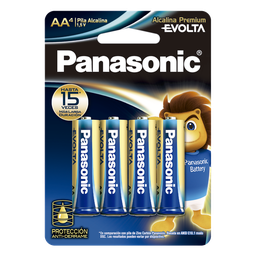 Batería alcalina AA Panasonic LR6EGL/4B 1.5V 4 piezas