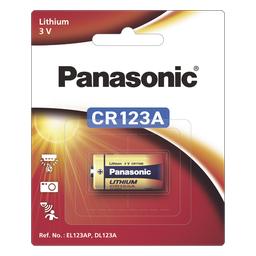 Pila litio Panasonic CR123A 3V 1550mAh