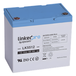 Batería de respaldo LinkedPro LK5512 12V 55Ah AGM