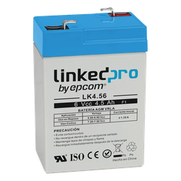 Batería de respaldo LinkedPro by Epcom LK4.56 6V 4.5Ah AGM