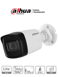 Camara Dahua HAC-HFW1500TL-A-28 Bullet de 5 Mp, Microfono Integrado, Lente 2.8mm, IR 80, Starlight.