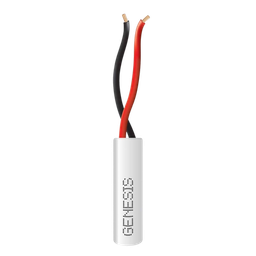 Cable Genesis 2102-1101 2x22 AWG Riser blanco 305m