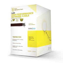 Bobina cable Cat5e LinkedPro PRO-CAT-5E-W 305m UTP blanco