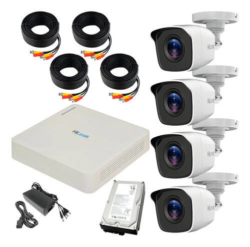 KIT TurboHD 720p / DVR 4 canales y 4 cámaras Bala + HDD 500 GB