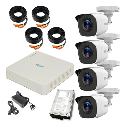 KIT TurboHD 720p / DVR 4 canales y 4 cámaras Bala + HDD 3 TB