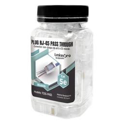 Plug RJ45 Cat5e LinkedPro TC5S-PASS pass through blindado