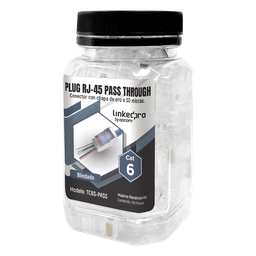 Plug RJ45 Cat6 LinkedPro TC6S-PASS Pass Through blindado