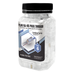 Plug RJ45 Cat6 LinkedPro TC6-PASS Pass Through sin blindaje
