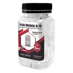 Plug modular RJ45 LinkedPro TC5SG-100 Cat5e blindado