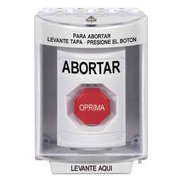Botón de emergencia STI SS2382AB-ES ABORTAR blanco