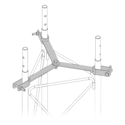 Brida para retenida Syscom Towers SJB-45 STZ45 galvanizada