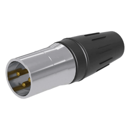 Conector XLR macho Seetronic SCHM3 3 polos chapado en oro