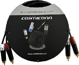 Cable 2 RCA a 2 RCA Cosmiconn CRC03-2RM-2RM-2 negro 2 m