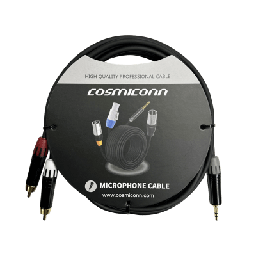 Cable 3.5 mm a 2 RCA Cosmiconn CMC220ASTP2RM10 negro 10 m