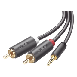 Cable de audio UGREEN 10512 3.5mm a 2 RCA 3m blindado
