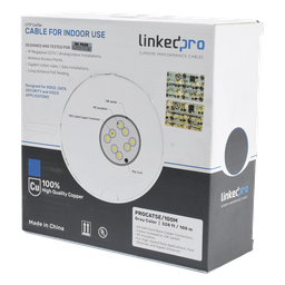 Cable UTP LinkedPro PRO-CAT-5E/100M Cat5e 100m gris