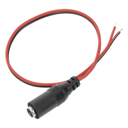 Cable alimentación DC Syscom DC-CORDF hembra 5.5x2.1mm