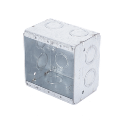 Caja conduit multigang RACO HUB-691 2 gangs acero