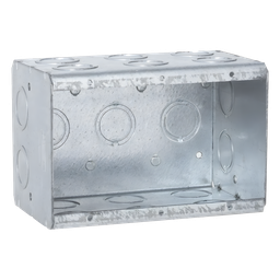 Caja conduit multigang Raco HUB-697 3 gangs acero
