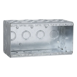 Caja conduit multigang Raco HUB-698 4 gangs acero