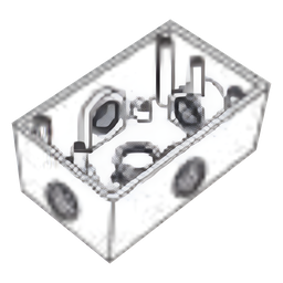 Caja Condulet FS Rawelt RR-2748 1" 5 bocas aluminio