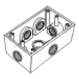 Caja Condulet FS Rawelt RR-0289 1/2" 6 bocas aluminio
