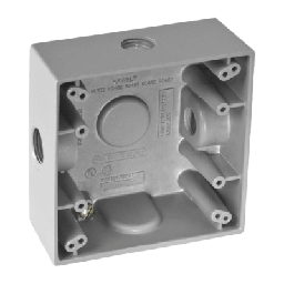 Caja condulet cuadra Rawelt RC-0502 1/2" intemperie 3 bocas