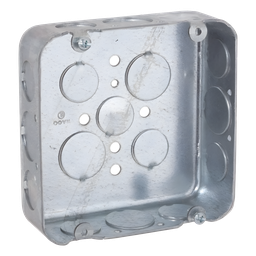 Caja cuadrada RACO HUB-247 4 11/16" troquelada acero