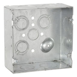 Caja cuadrada RACO HUB-265 4-11/16" acero galvanizado