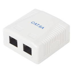 Caja pared LinkedPro LP-WP-39-C6A 2 jacks UTP Cat6A