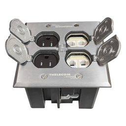 Caja de piso Thorsman TH-CPA-CD aluminio energía voz/datos