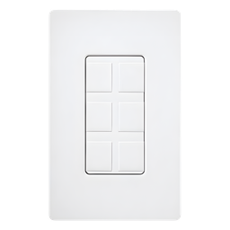 Faceplate Lutron CA6PFWH 6 puertos blanca