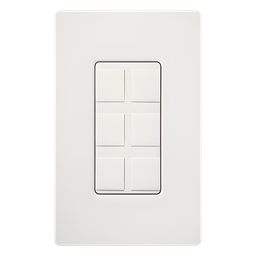 Placa de pared Lutron SC6PFSW 6 puertos Satin Colors