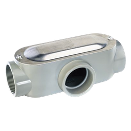 Condulet tipo T Rawelt OT-0077C 1 1/2 pulg aluminio