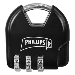 Candado de combinación Phillips MX2320 ajustable negro