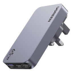 Cargador de pared GaN Ugreen 25356 65W 2 USB-C 1 USB-A
