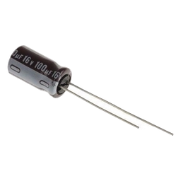 Capacitor electrolítico aluminio radial 0100M0016V 100µF 16V